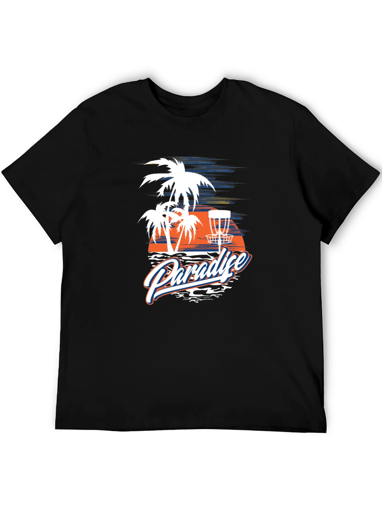 Paradise Disc Golf T-Shirt - Tropical Island Design