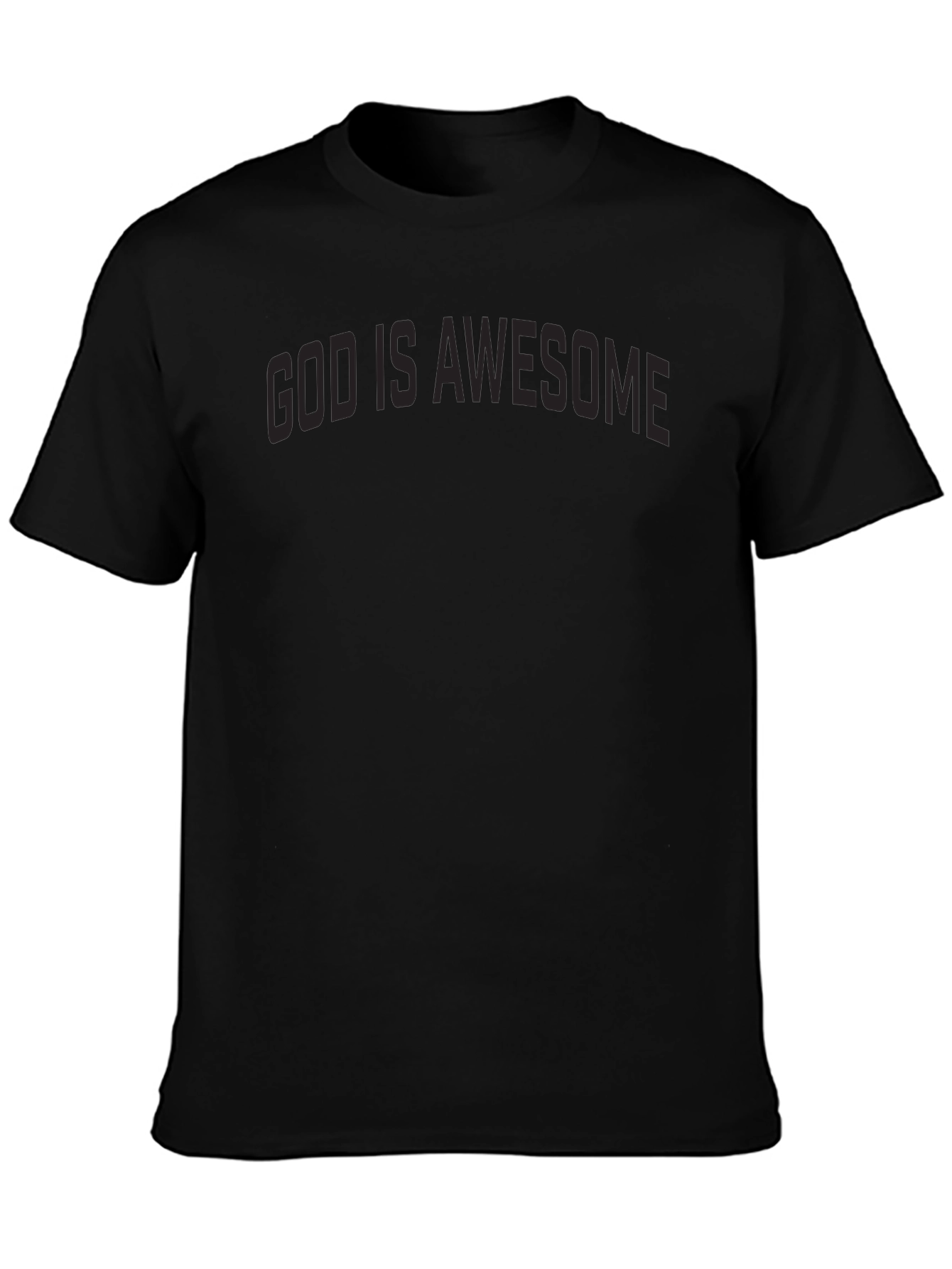 God is Awesome Black Tee - Christian Apparel