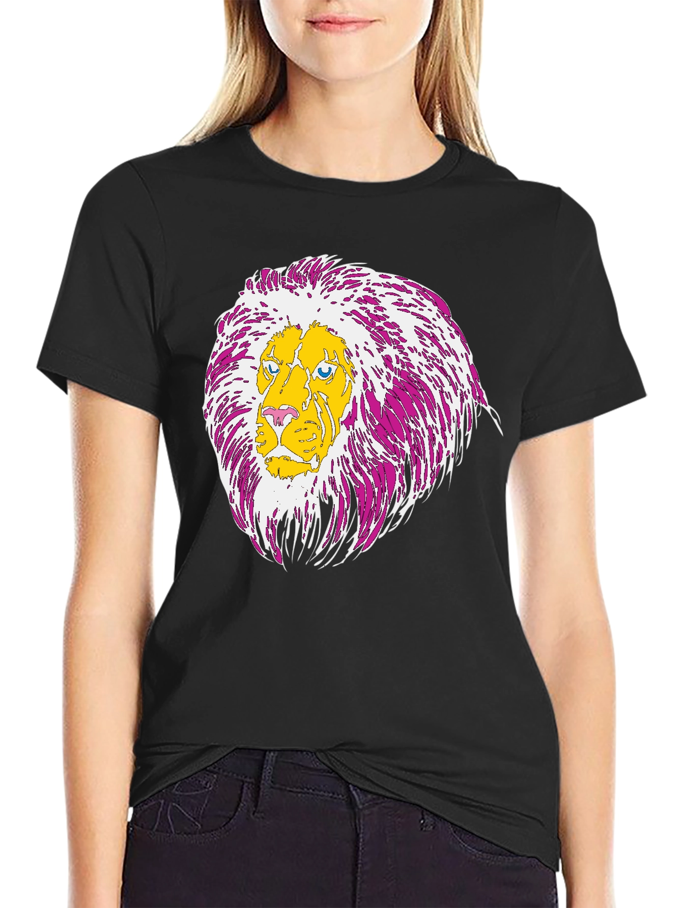 Lion Graphic Print Tee - Casual Style