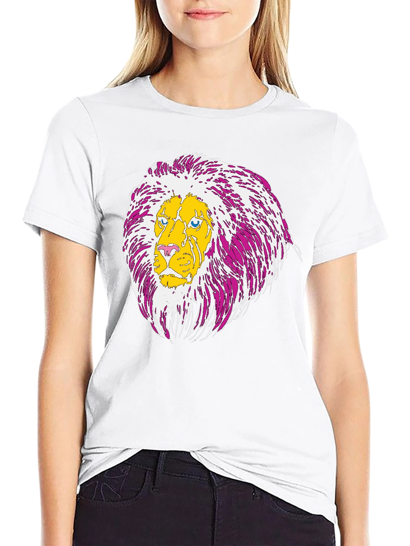 Lion Graphic Print Tee - Casual Style