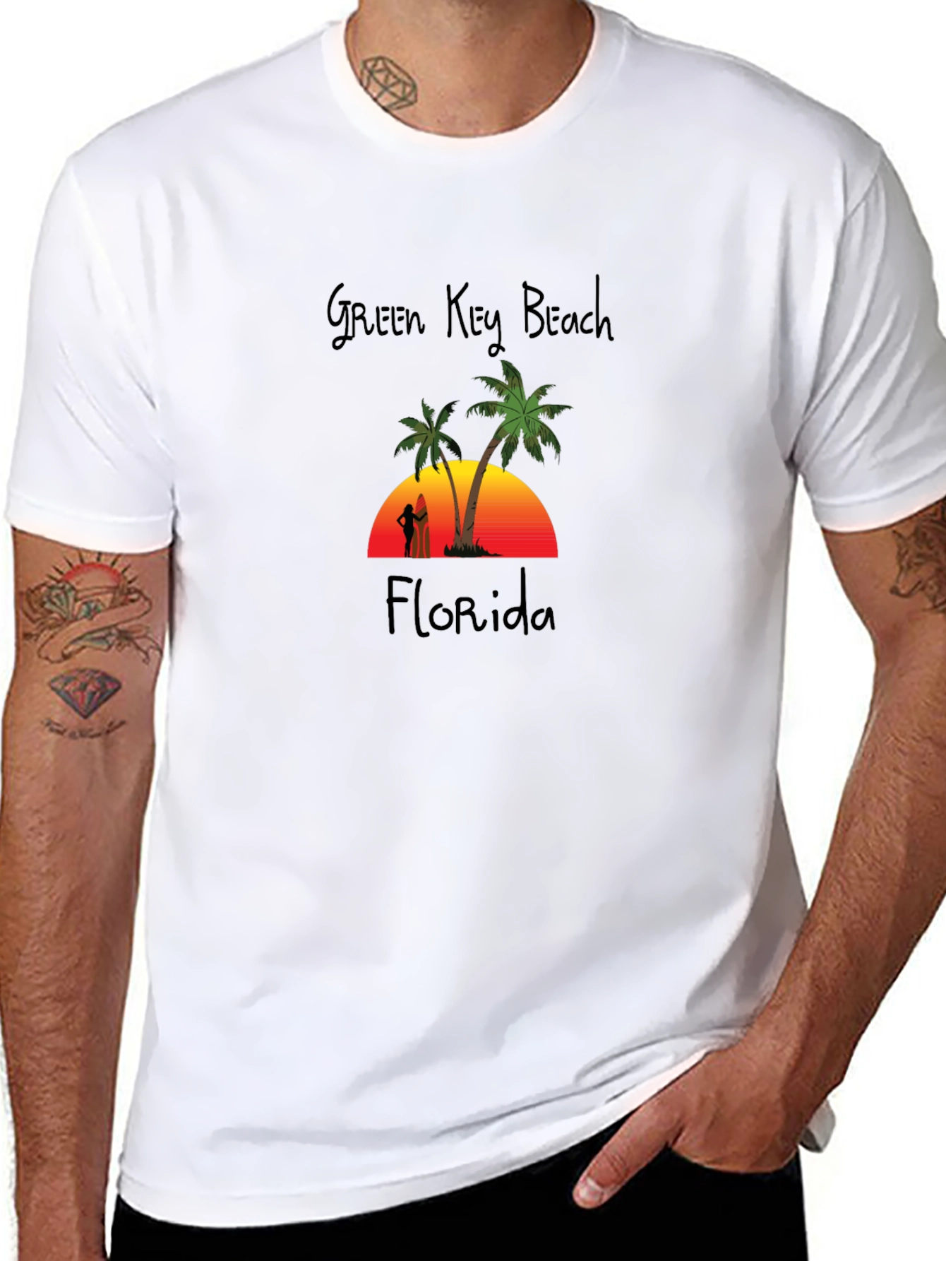 Green Key Beach Florida Graphic Tee