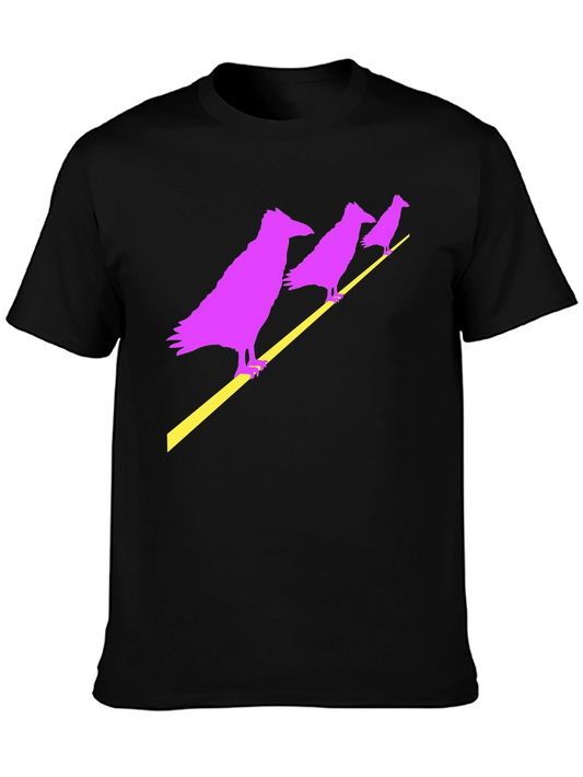 Raven Graphic Tee - Mens Black Crew Neck T-Shirt
