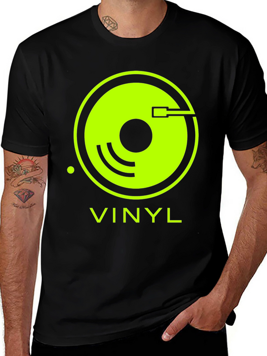 Vinyl Record Graphic T-Shirt - Modern DJ Style