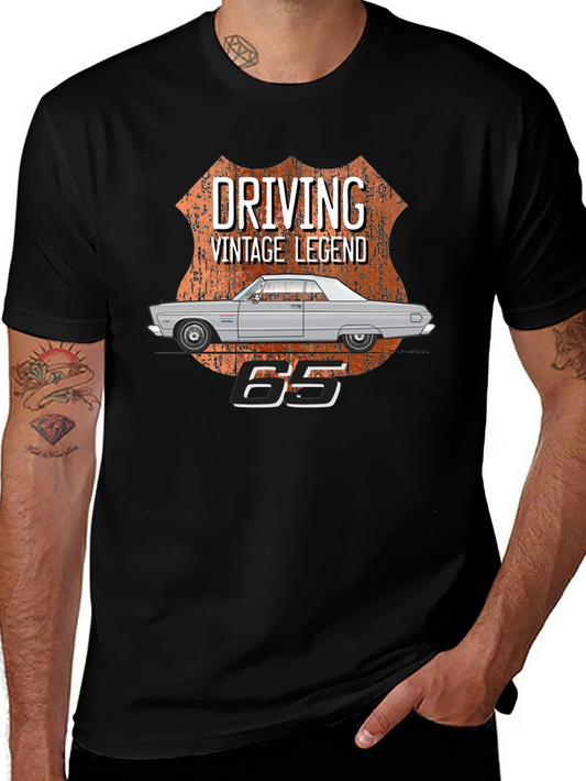 Driving Vintage Legend Car Graphic T-Shirt