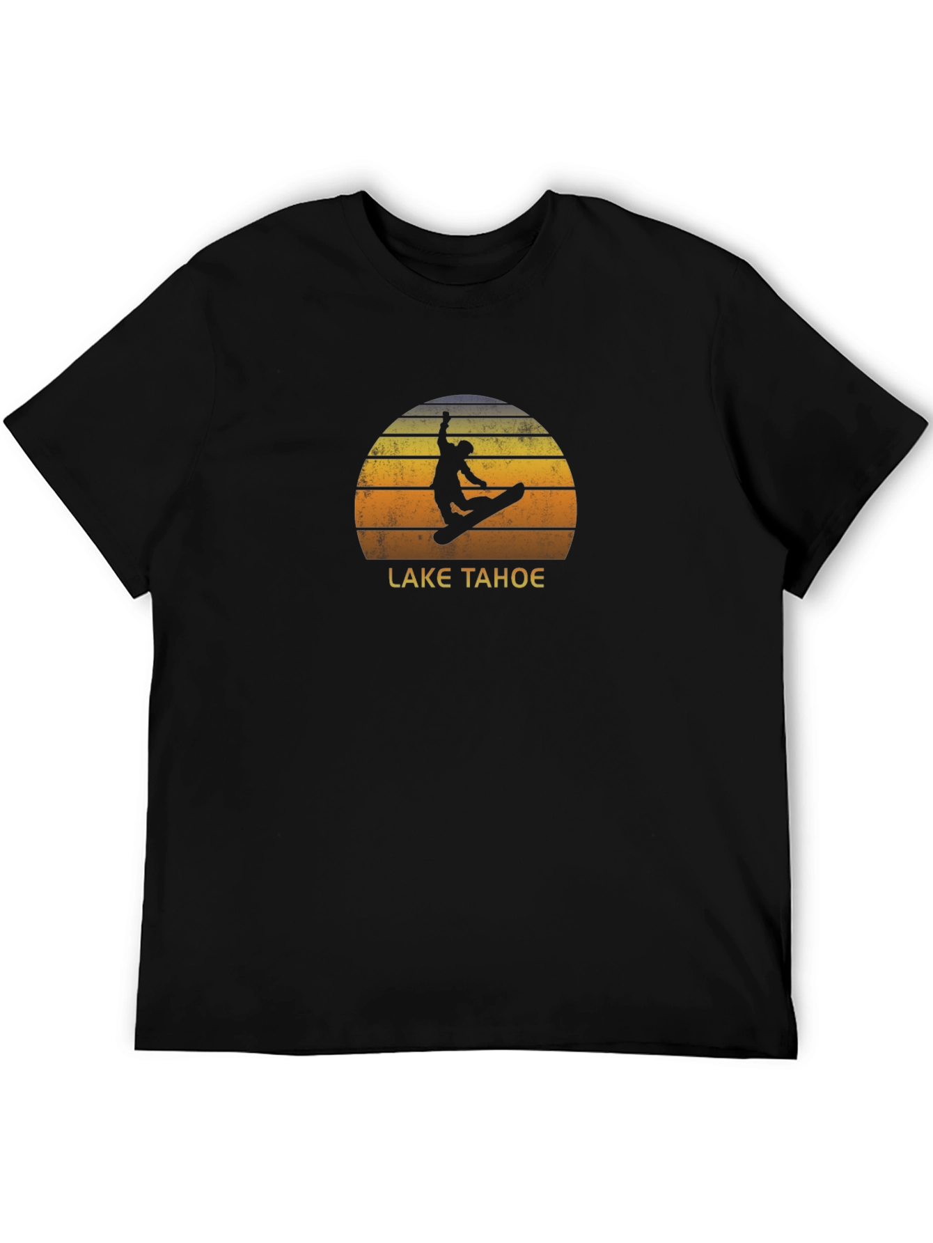 Lake Tahoe Snowboard Sunset Graphic Tee