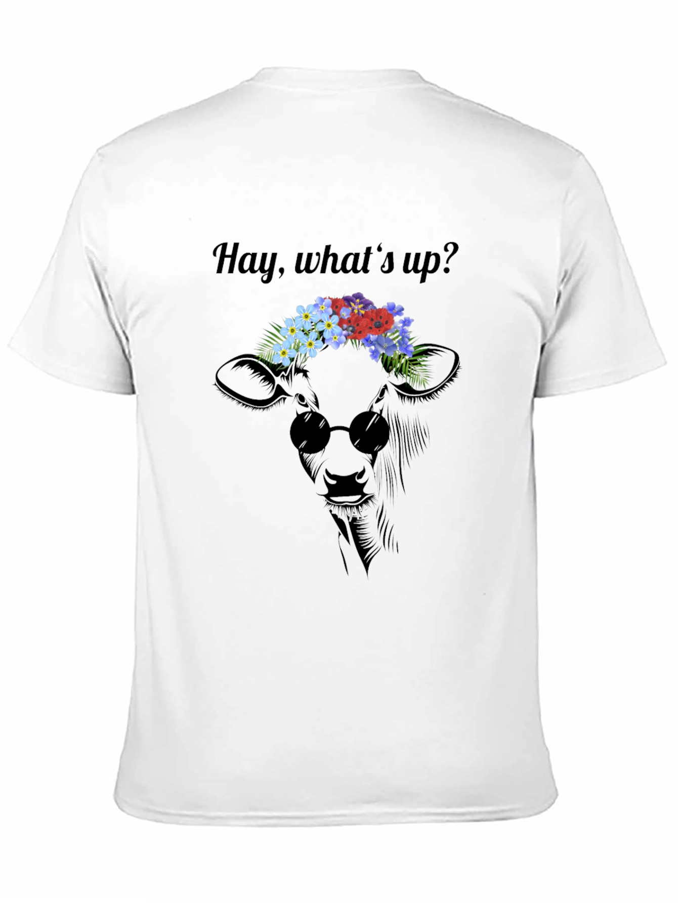 Cool Cow Flower Crown Graphic Tee