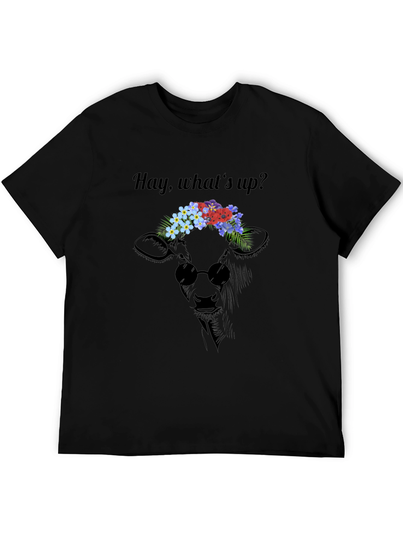 Cool Cow Flower Crown Graphic Tee