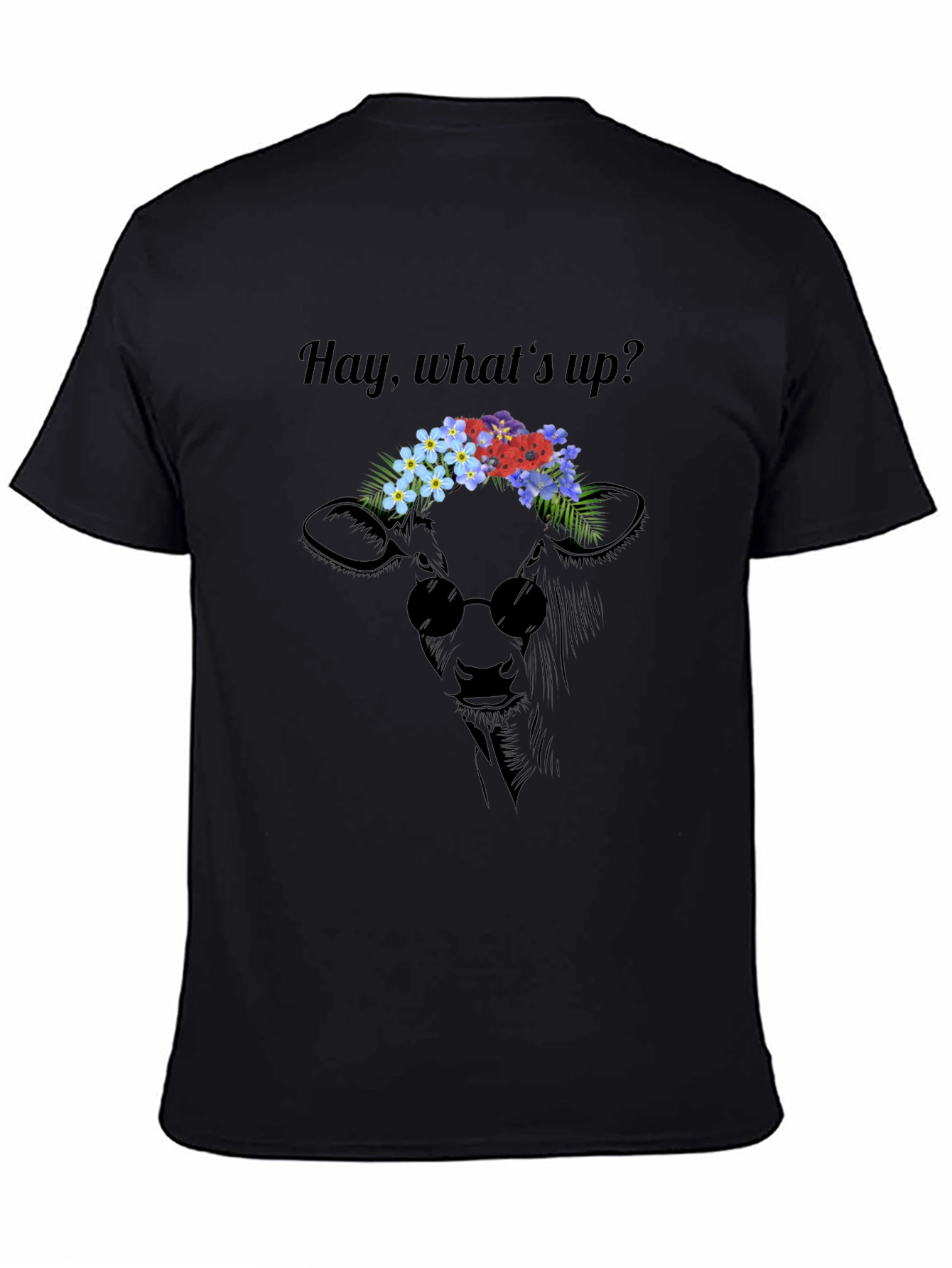 Cool Cow Flower Crown Graphic Tee