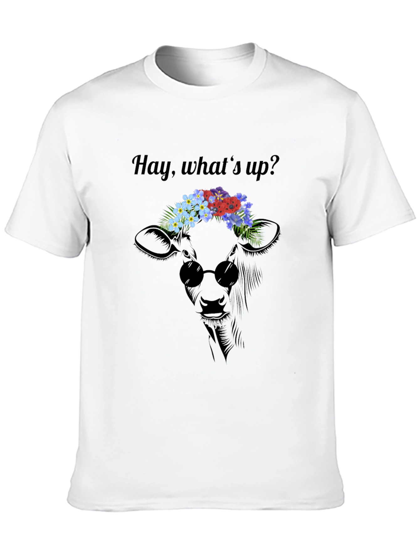 Cool Cow Flower Crown Graphic Tee