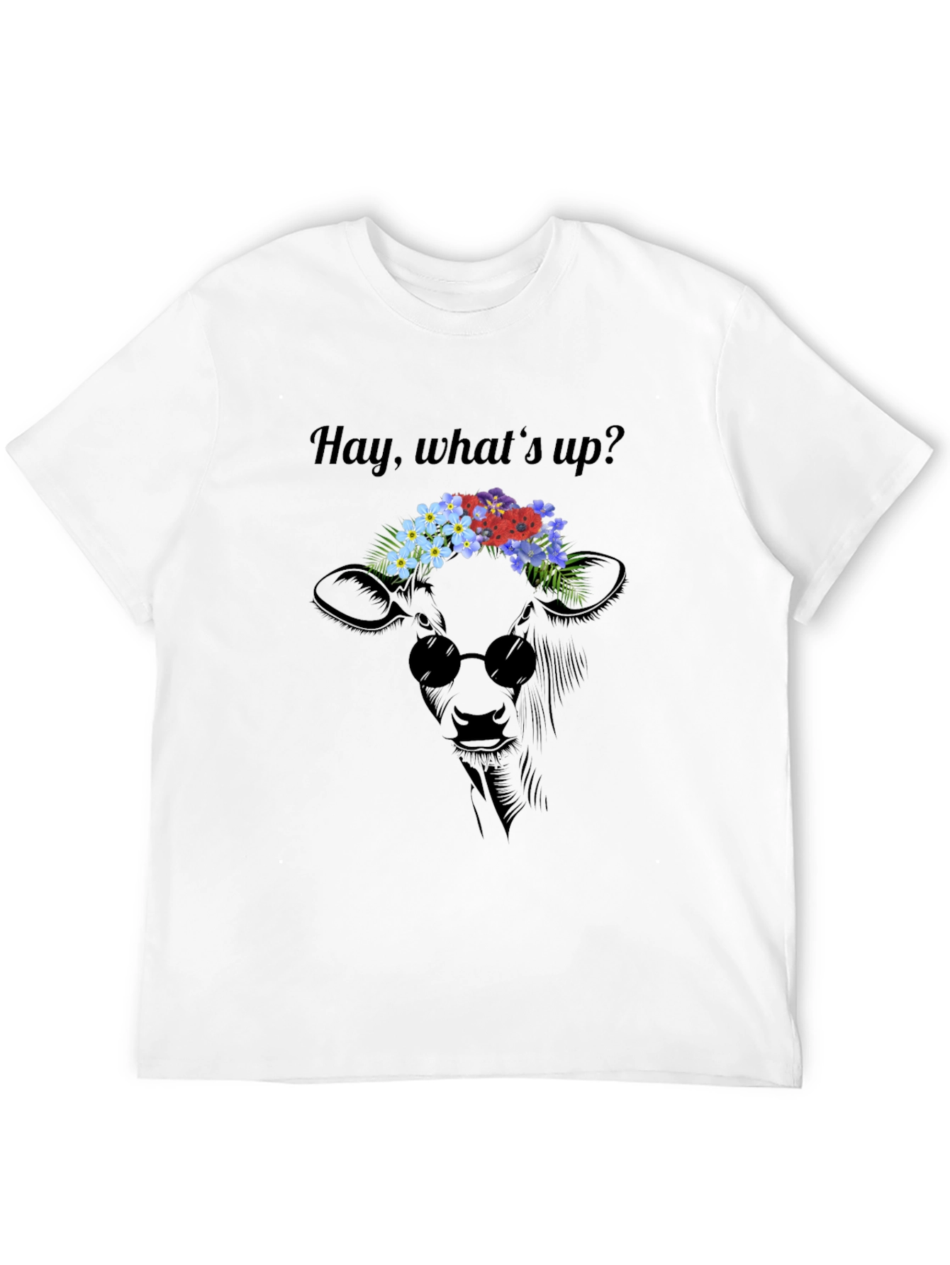 Cool Cow Flower Crown Graphic Tee