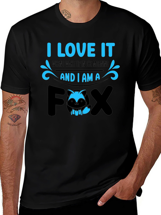 I Love It Fox Graphic T-Shirt - Black
