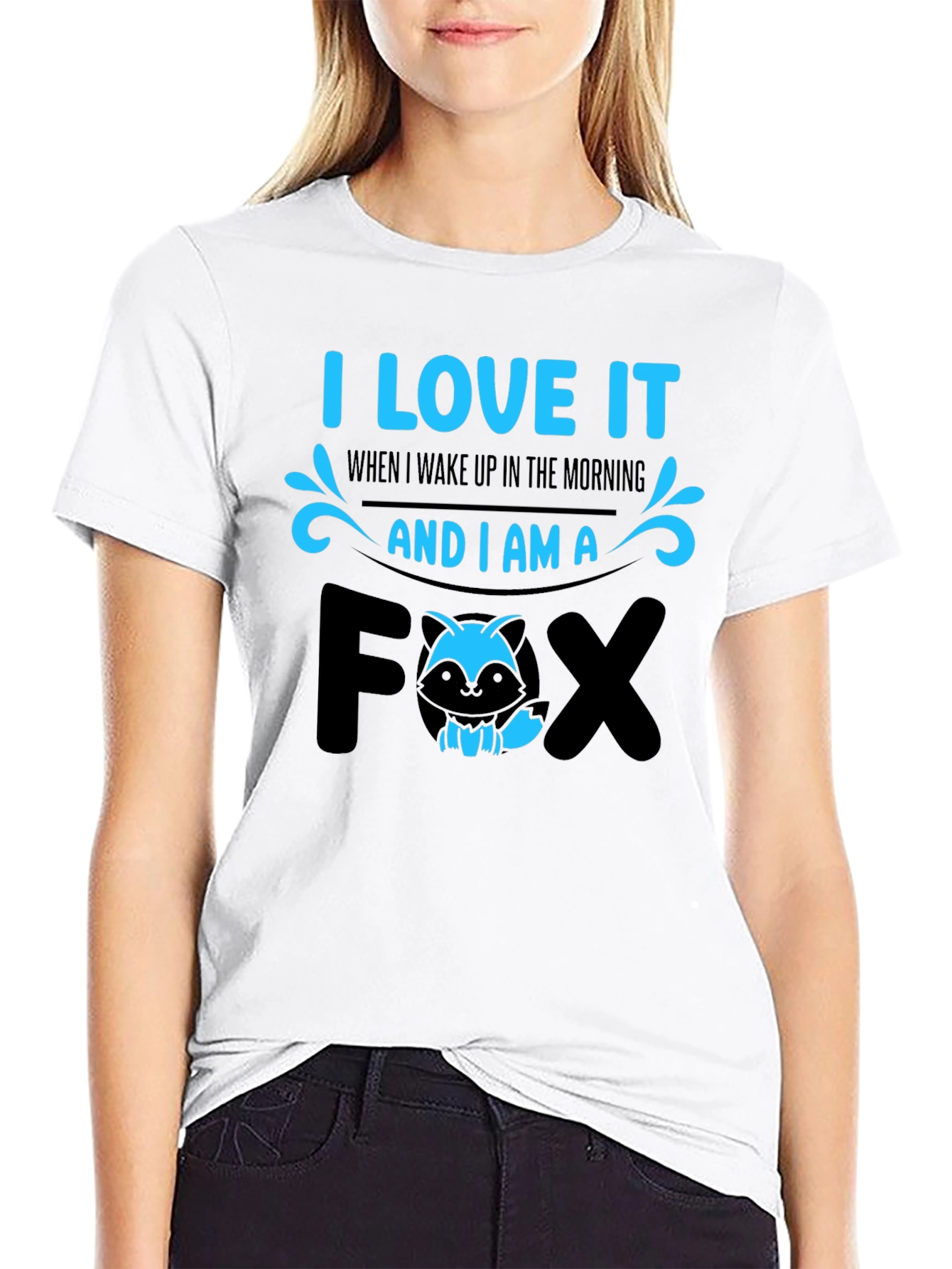 I Love It Fox Graphic T-Shirt - Black