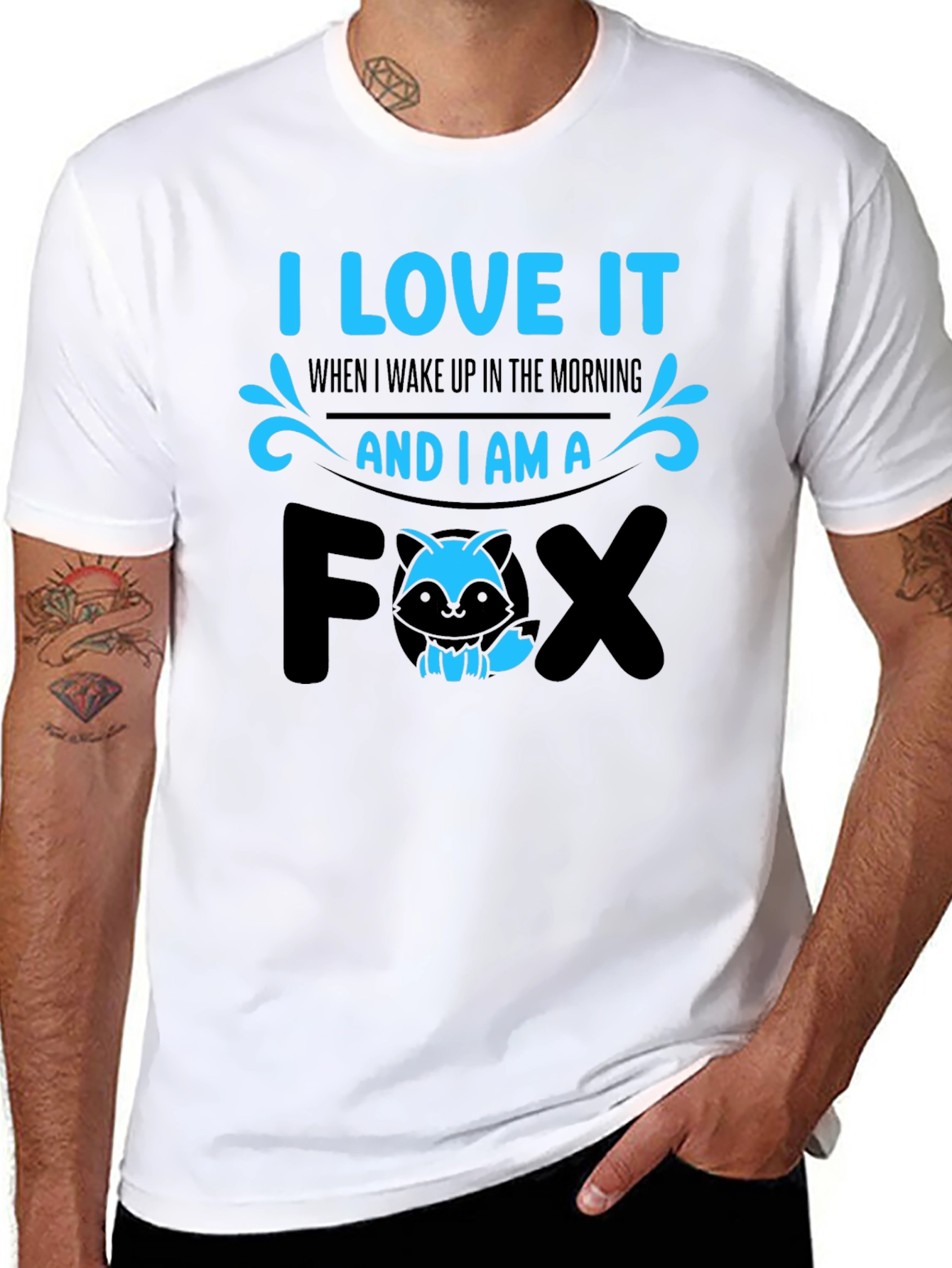 I Love It Fox Graphic T-Shirt - Black