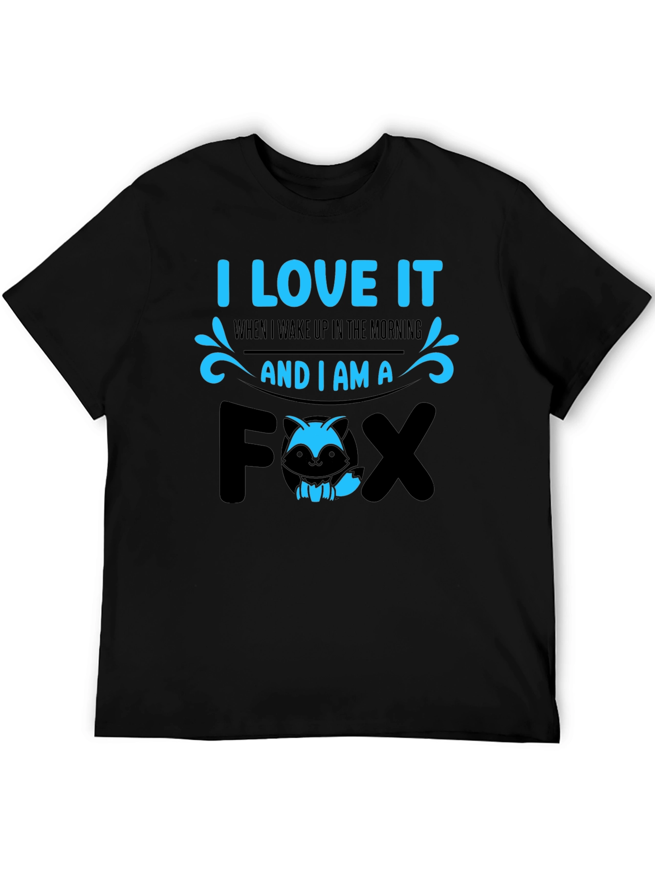 I Love It Fox Graphic T-Shirt - Black