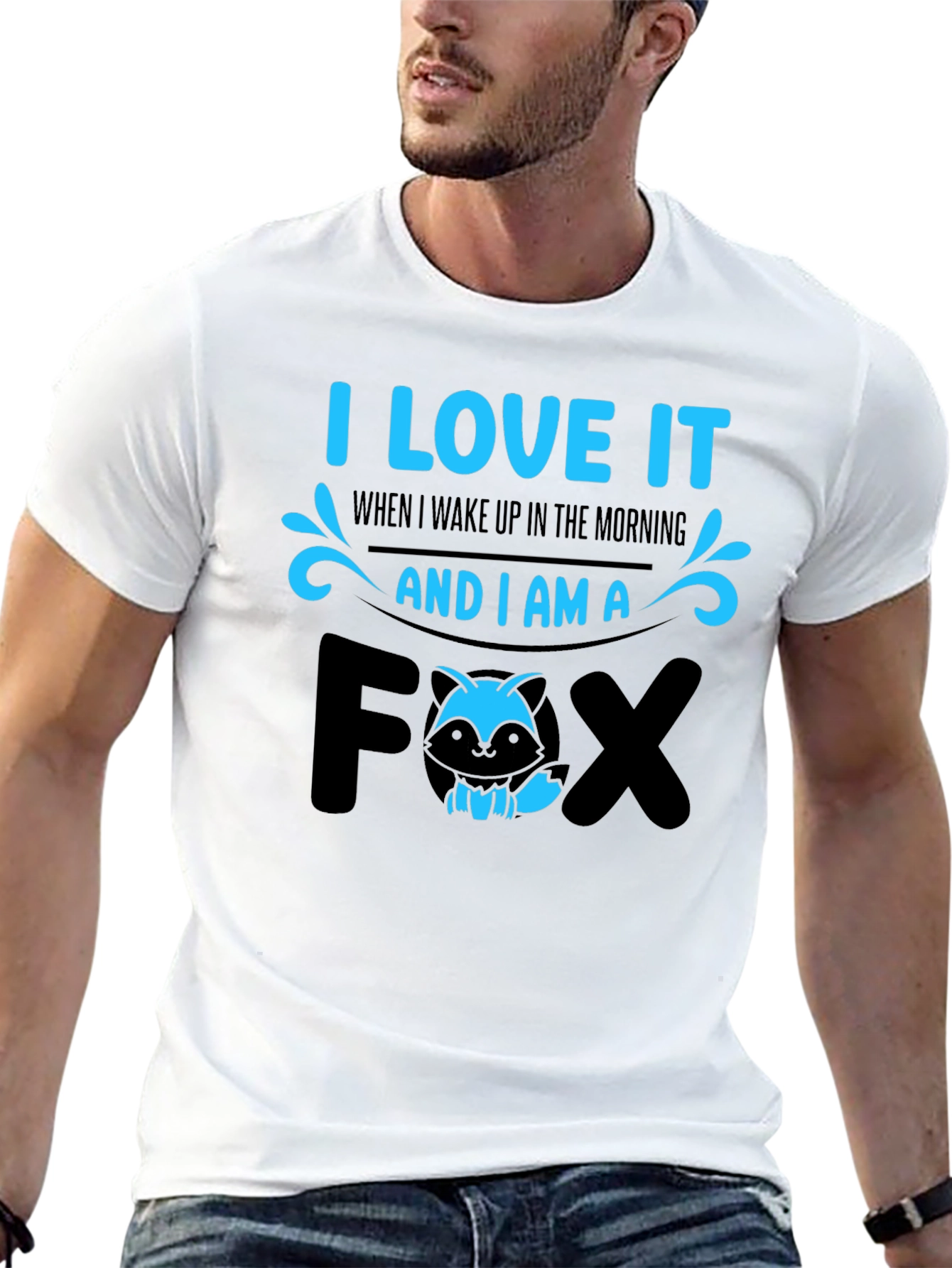 I Love It Fox Graphic T-Shirt - Black