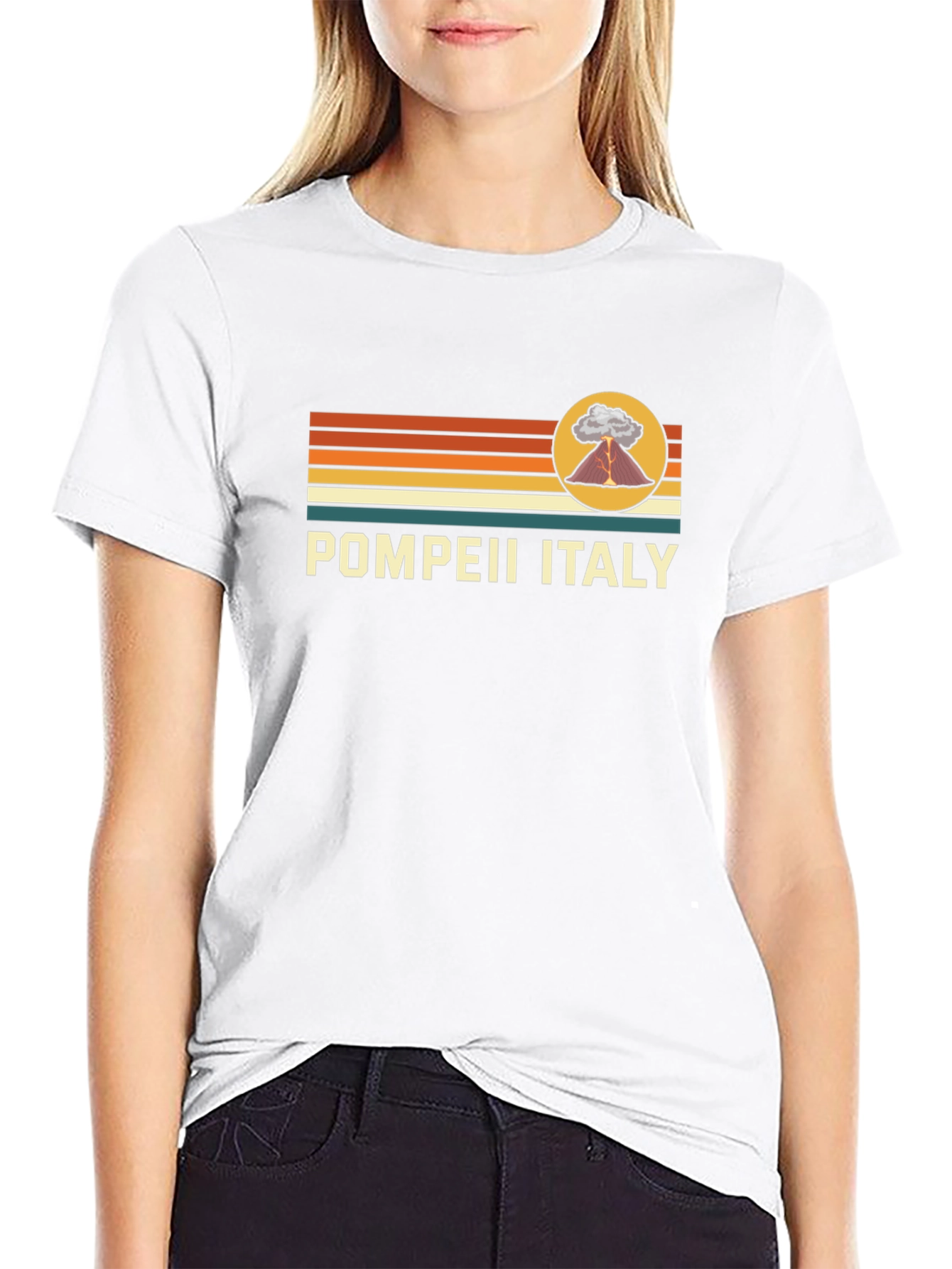 Pompeii Italy Volcano Graphic T-Shirt