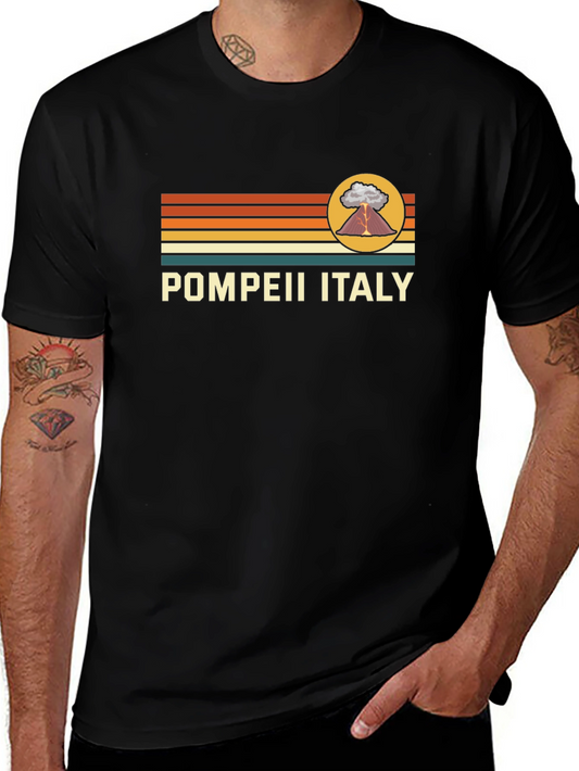 Pompeii Italy Volcano Graphic T-Shirt