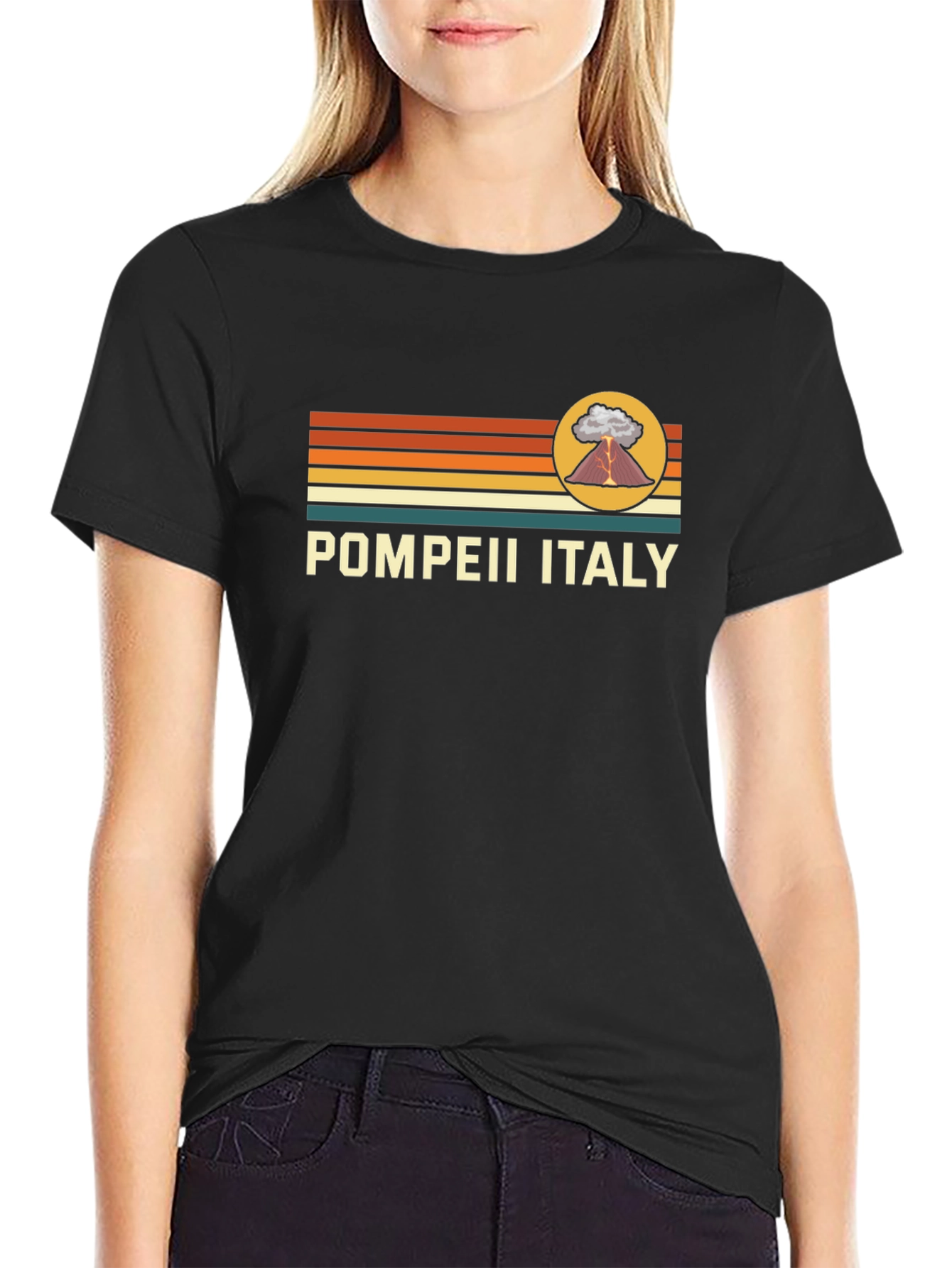 Pompeii Italy Volcano Graphic T-Shirt