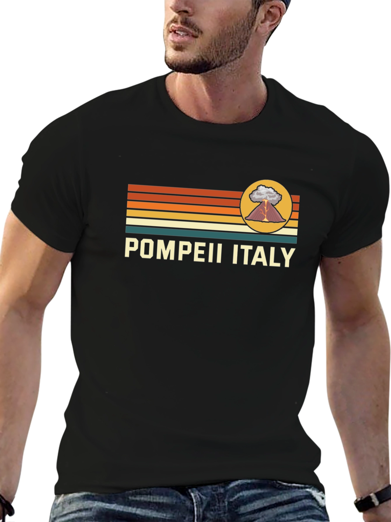 Pompeii Italy Volcano Graphic T-Shirt