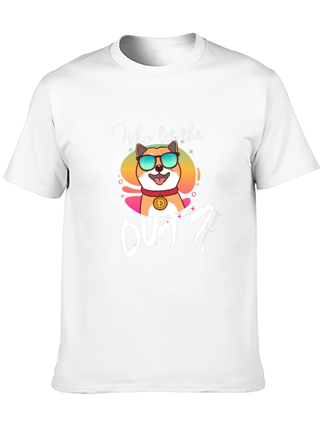 Who Let The Doge Out T-Shirt - Black