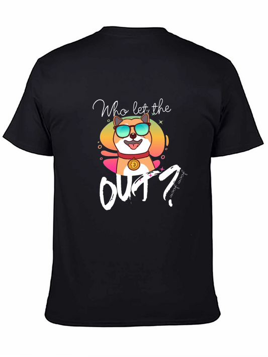 Who Let The Doge Out T-Shirt - Black