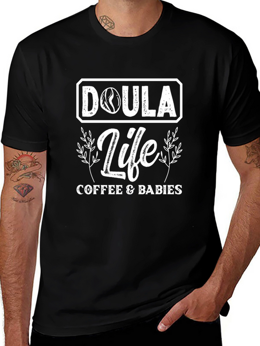 Doula Life Coffee & Babies Graphic T-Shirt