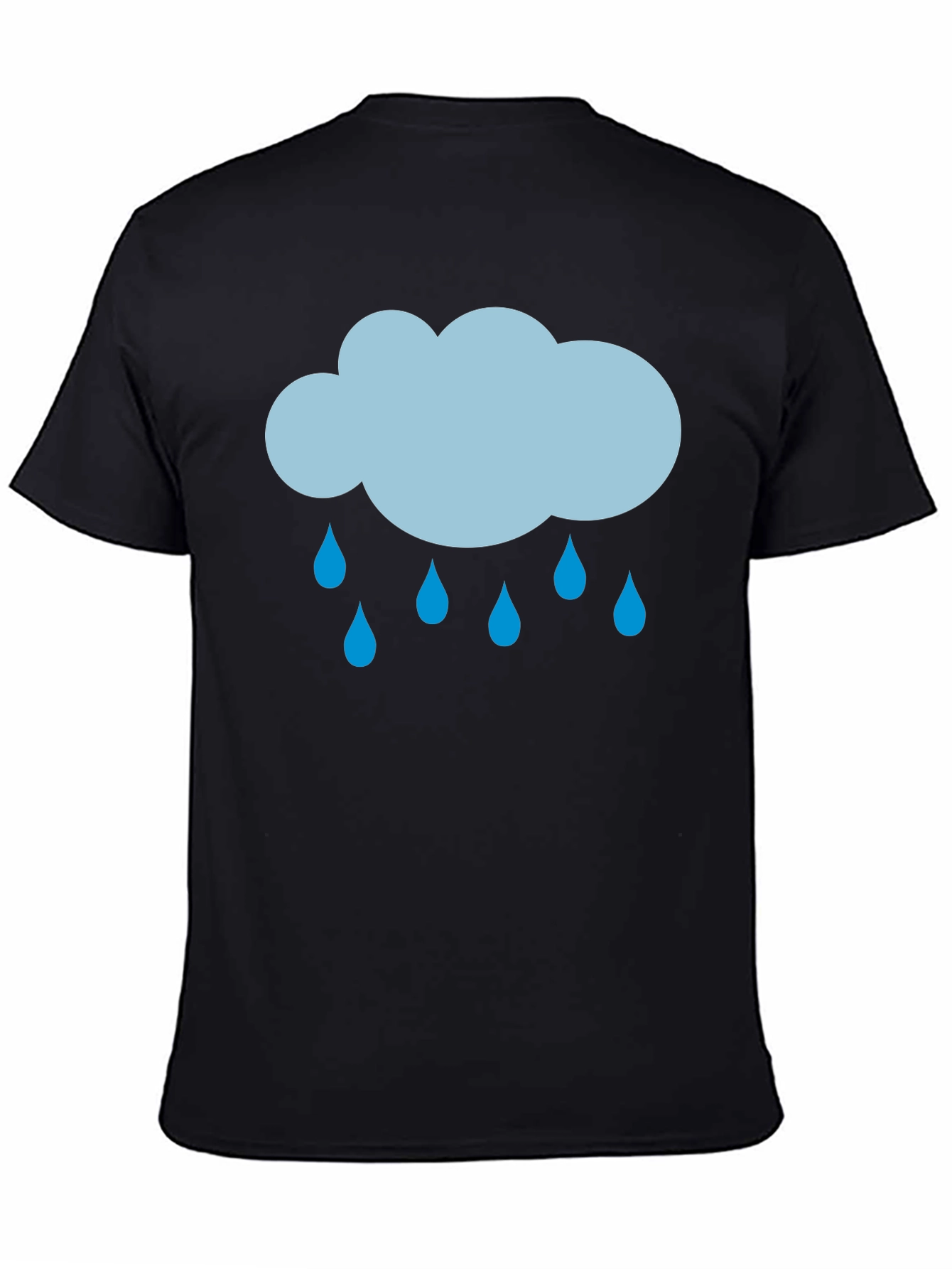 Rainy Day Graphic Tee - Black Cotton T-Shirt