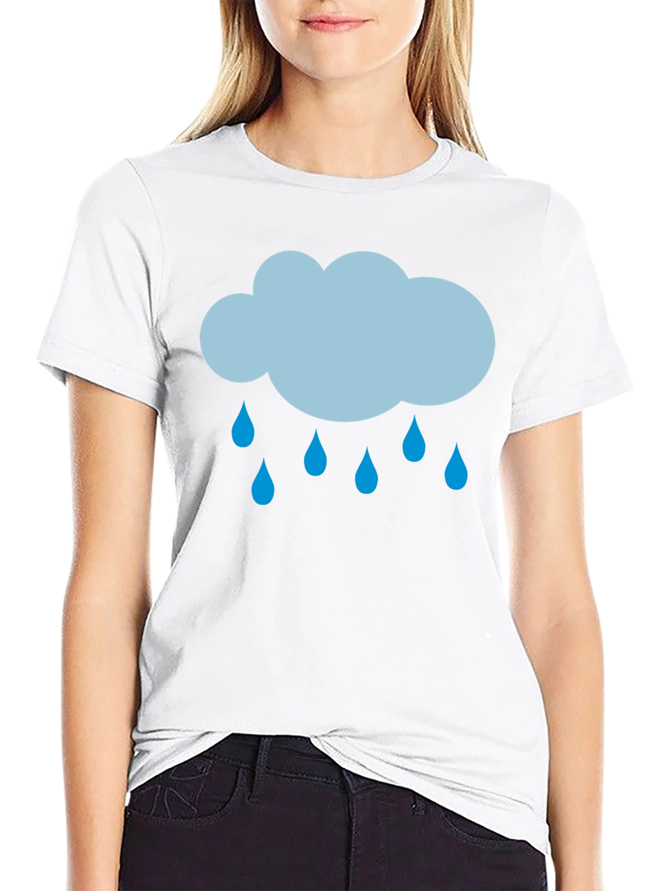 Rainy Day Graphic Tee - Black Cotton T-Shirt