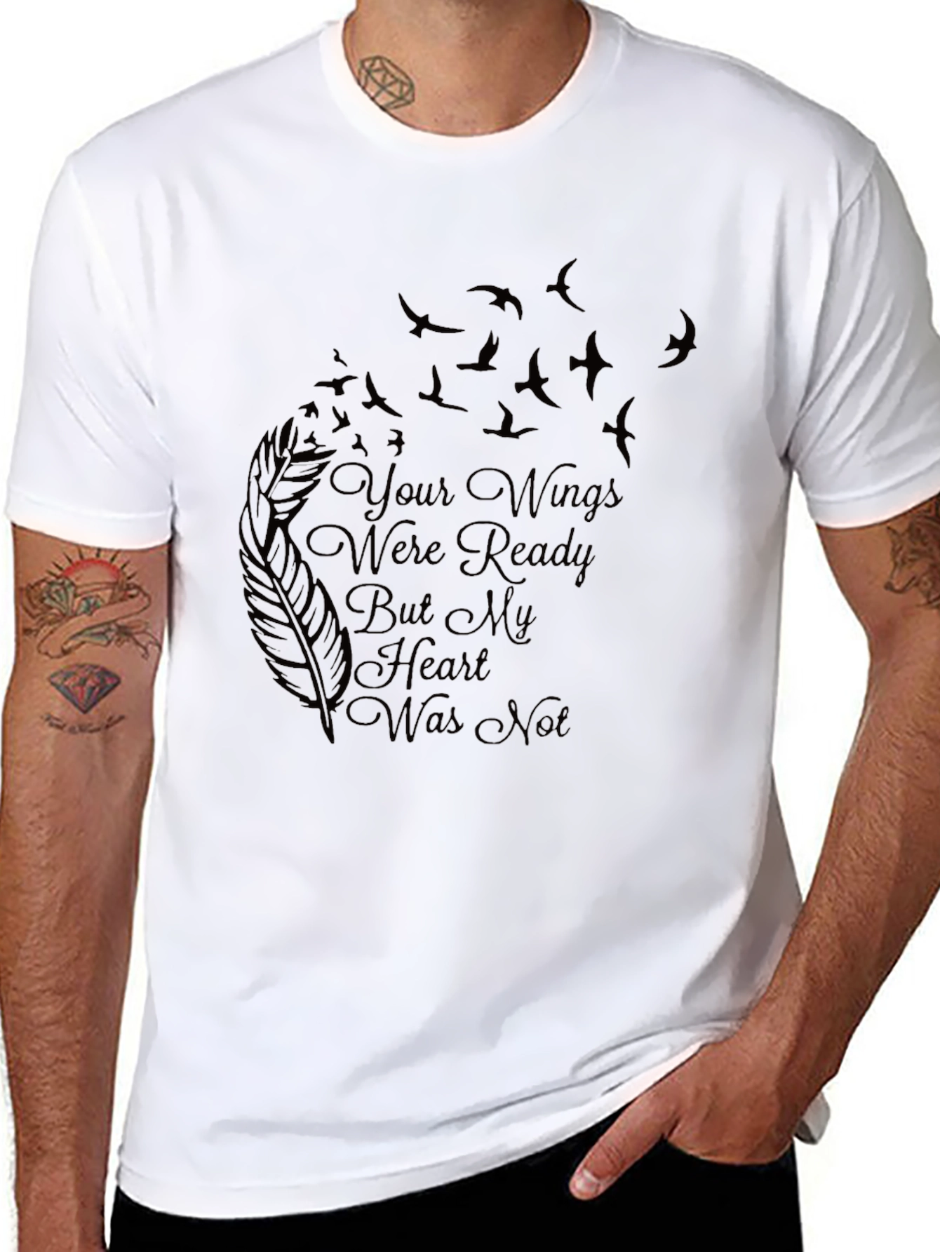 Memorial Wings Ready Heart Not Graphic Tee