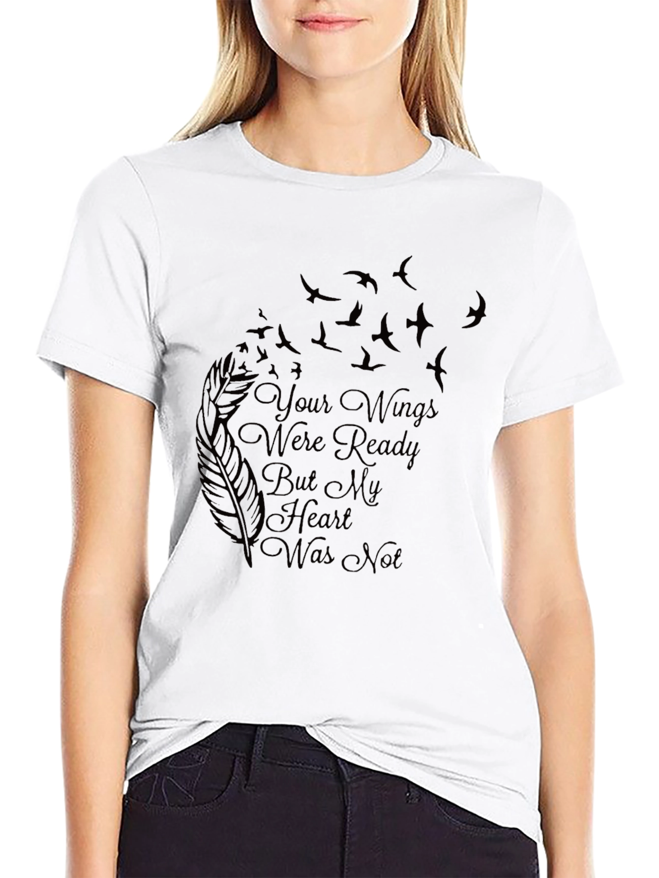 Memorial Wings Ready Heart Not Graphic Tee