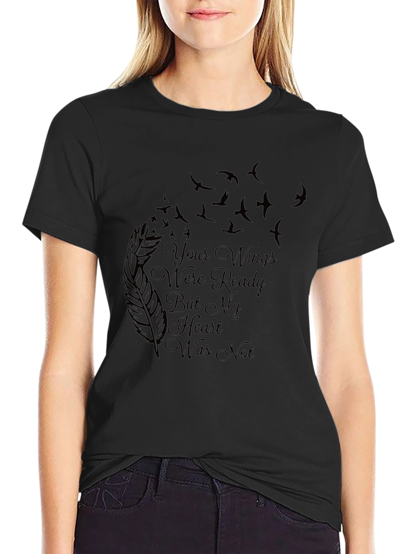 Memorial Wings Ready Heart Not Graphic Tee