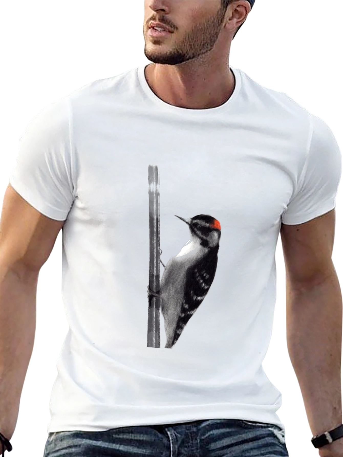 Woodpecker Graphic Black Tee