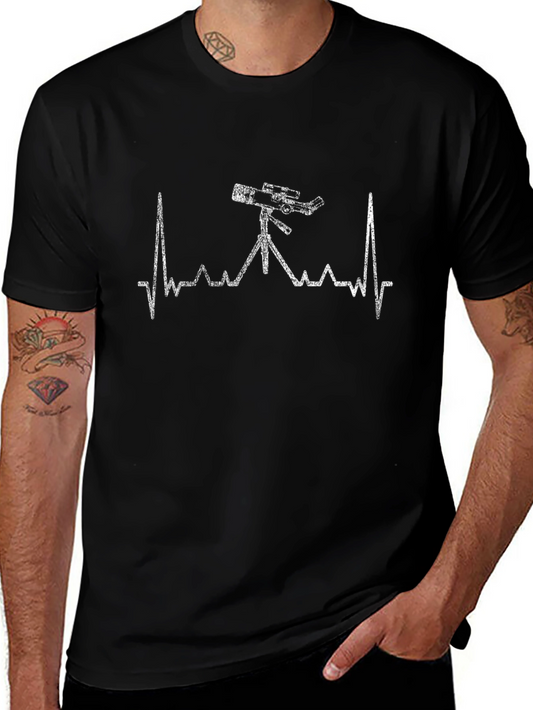 Telescope Heartbeat T-Shirt - Astronomy Lovers Tee