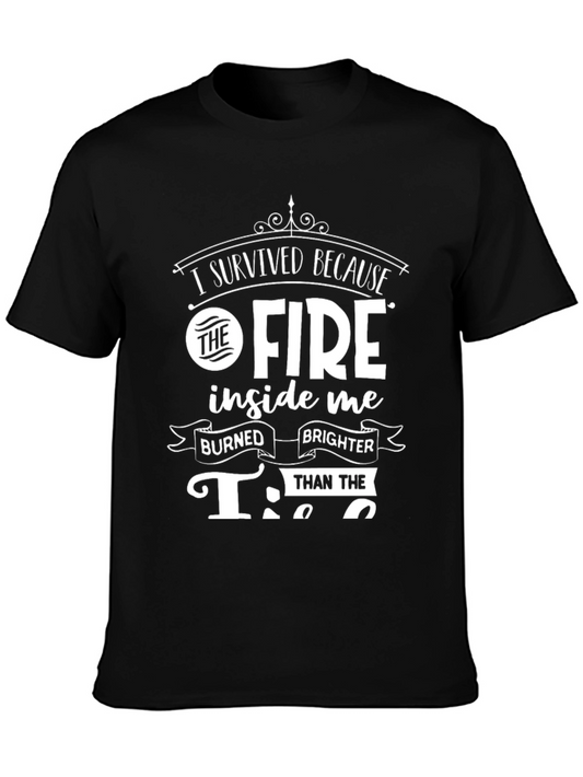 Motivational Fire Inside T-Shirt - Black