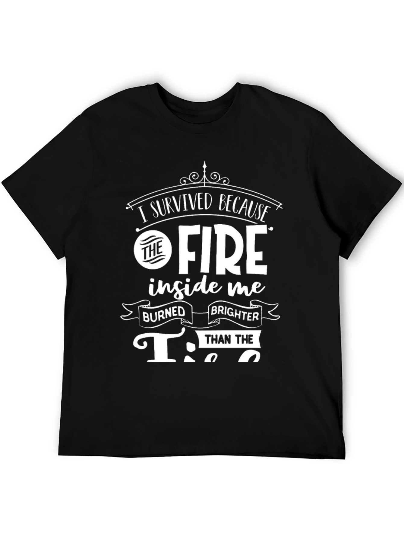 Motivational Fire Inside T-Shirt - Black