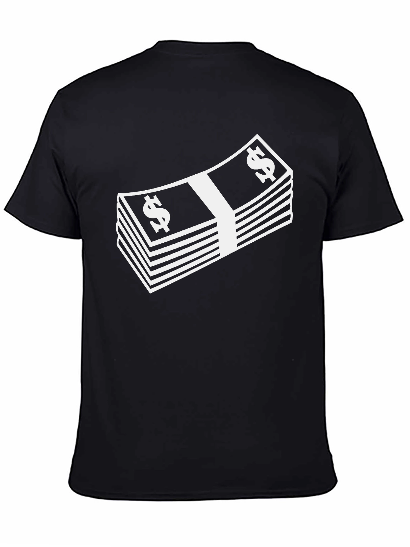 Money Stack Graphic T-Shirt - Black