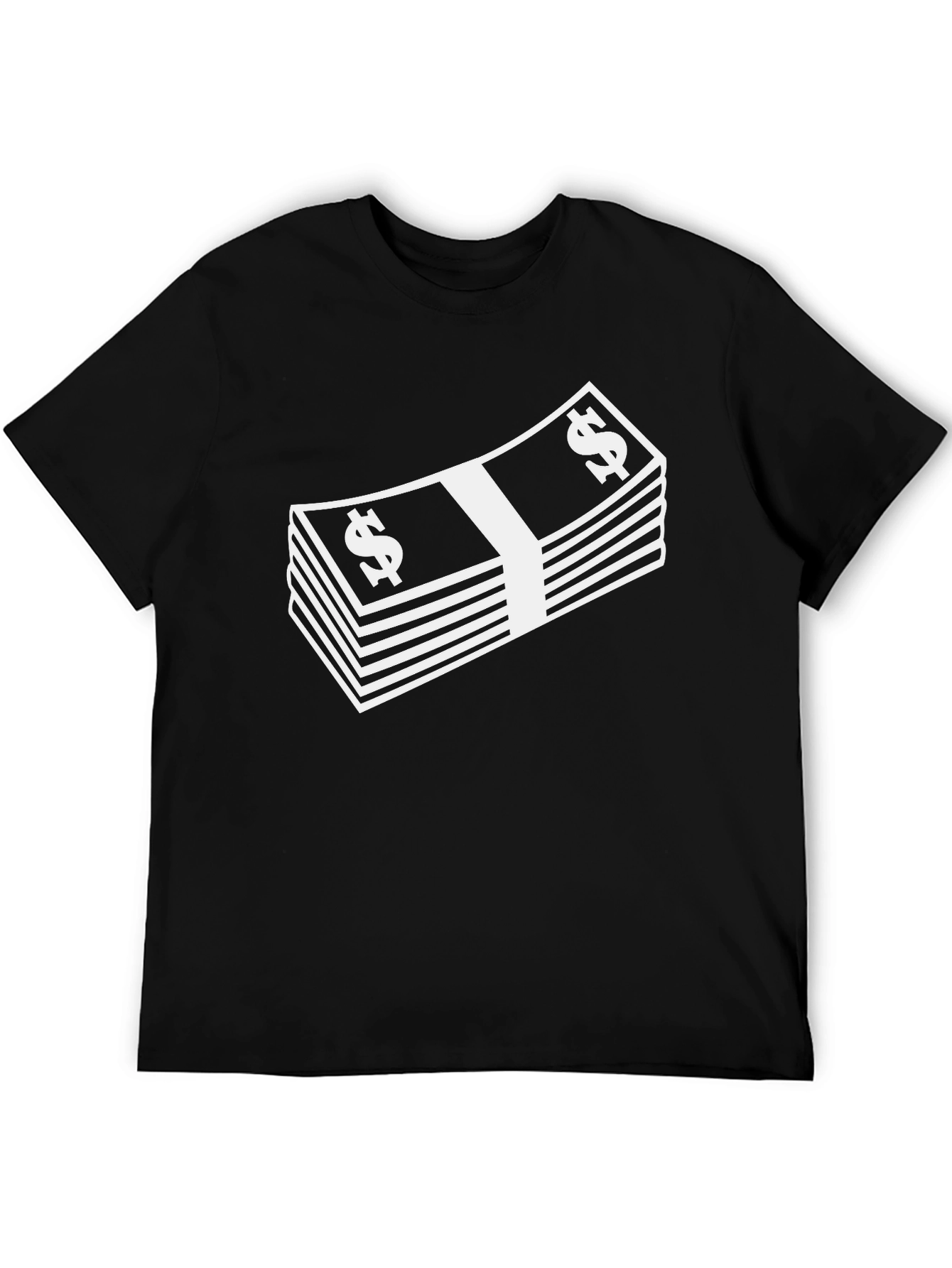 Money Stack Graphic T-Shirt - Black