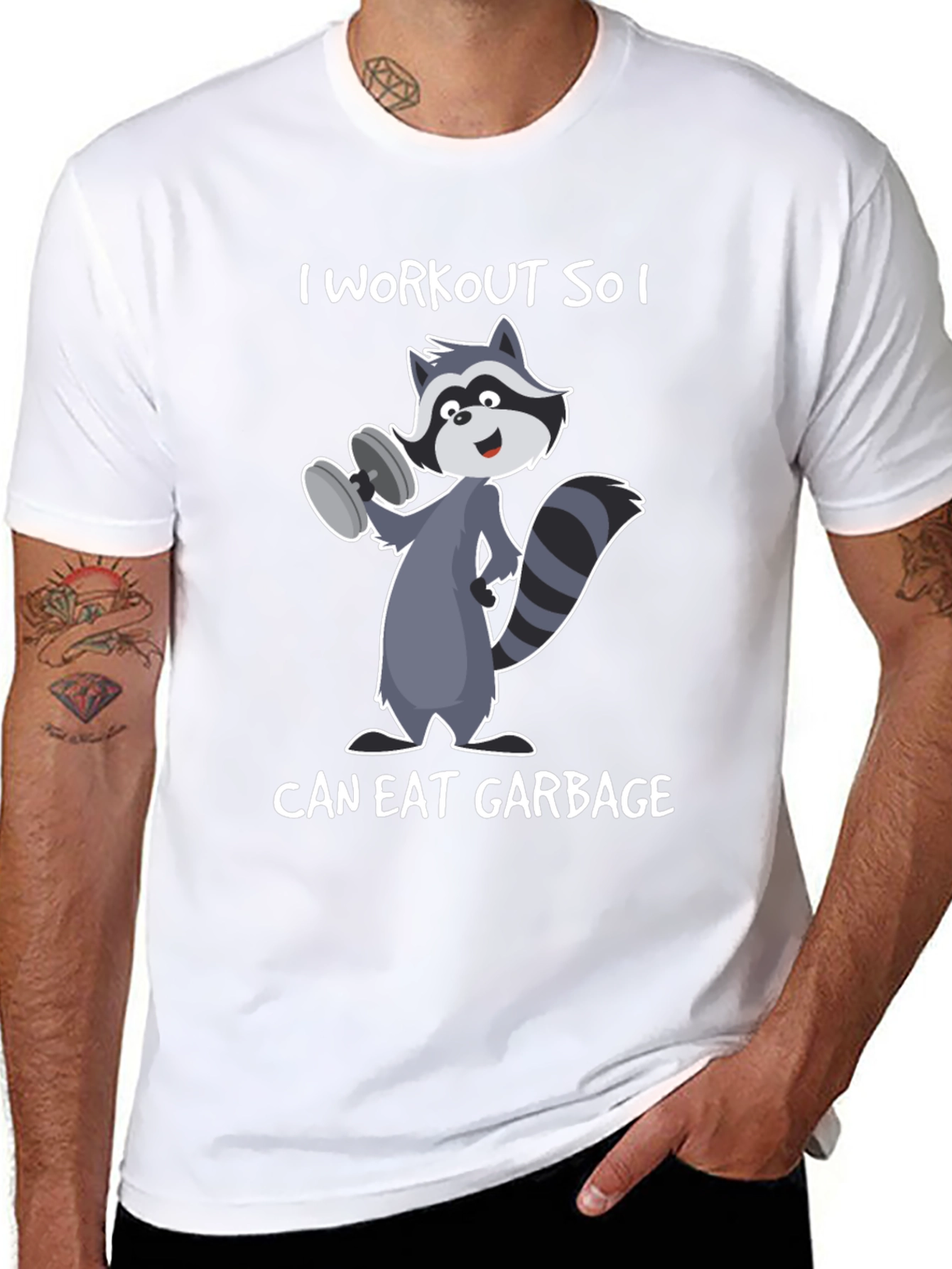 Workout Racoon Graphic Tee