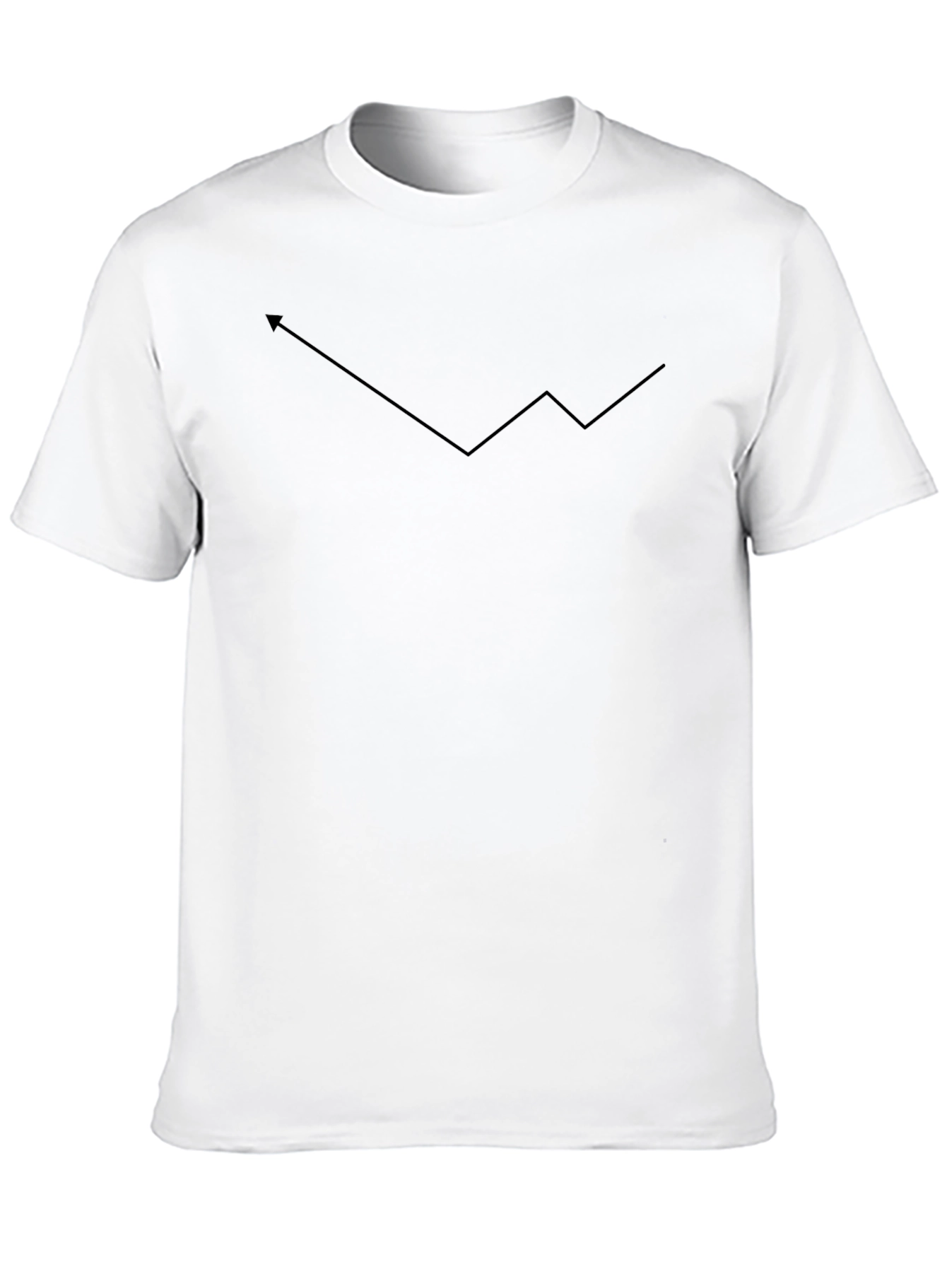 Trending Upward Graphic Tee - Black Cotton Casual