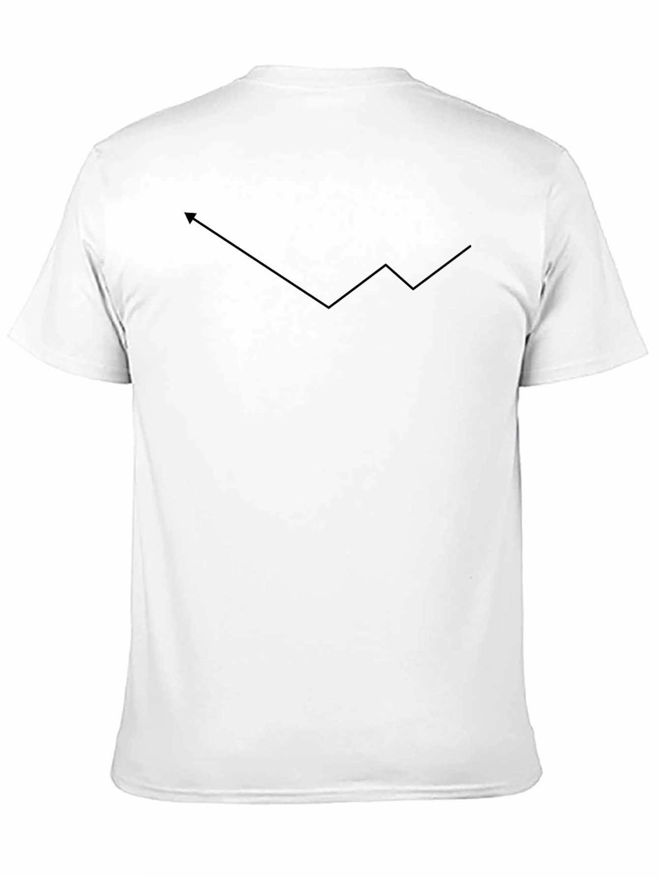 Trending Upward Graphic Tee - Black Cotton Casual