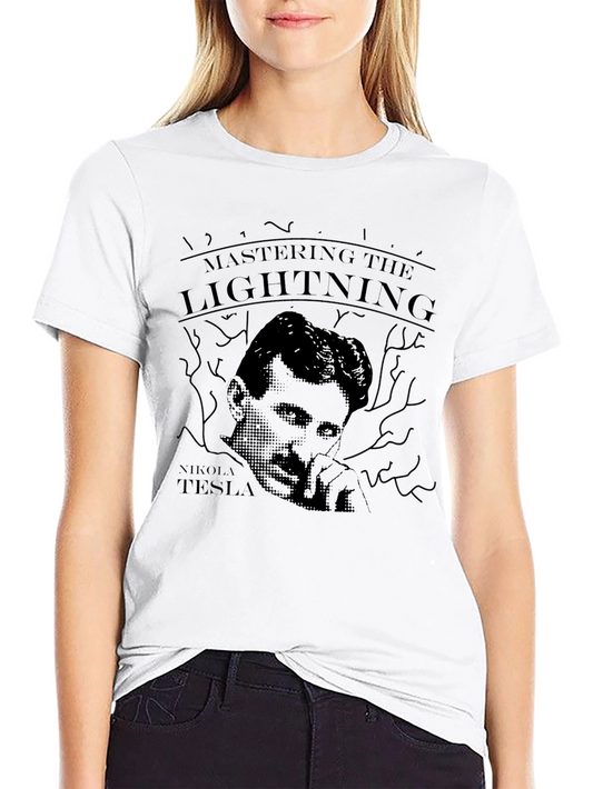 Nikola Tesla Mastering Lightning T-Shirt