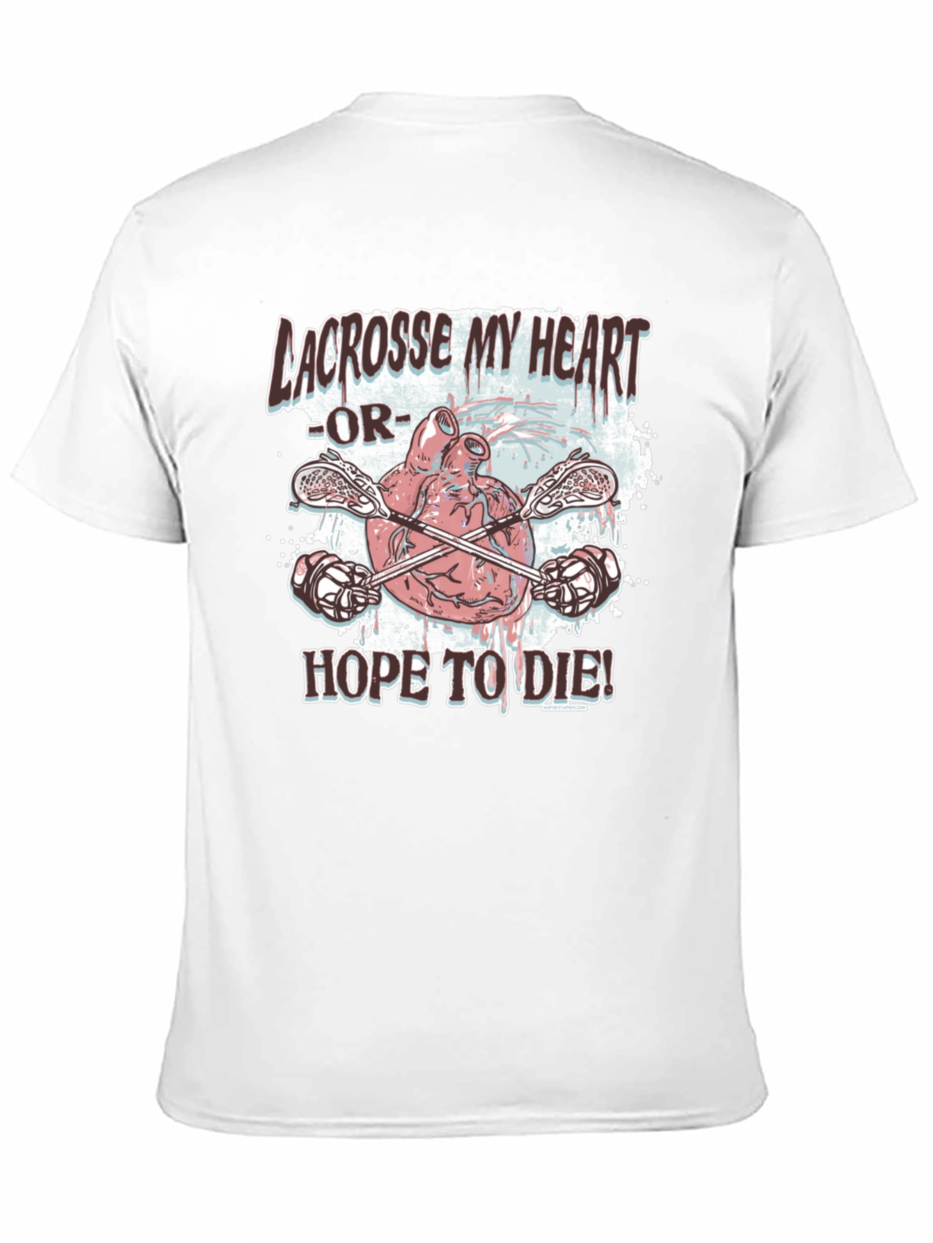 Lacrosse My Heart Graphic T-Shirt