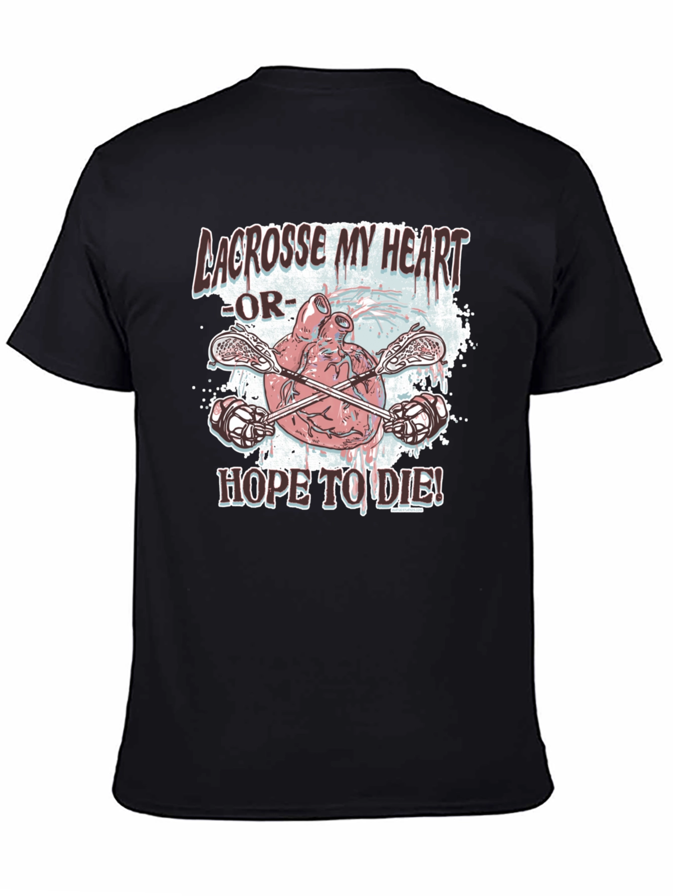 Lacrosse My Heart Graphic T-Shirt