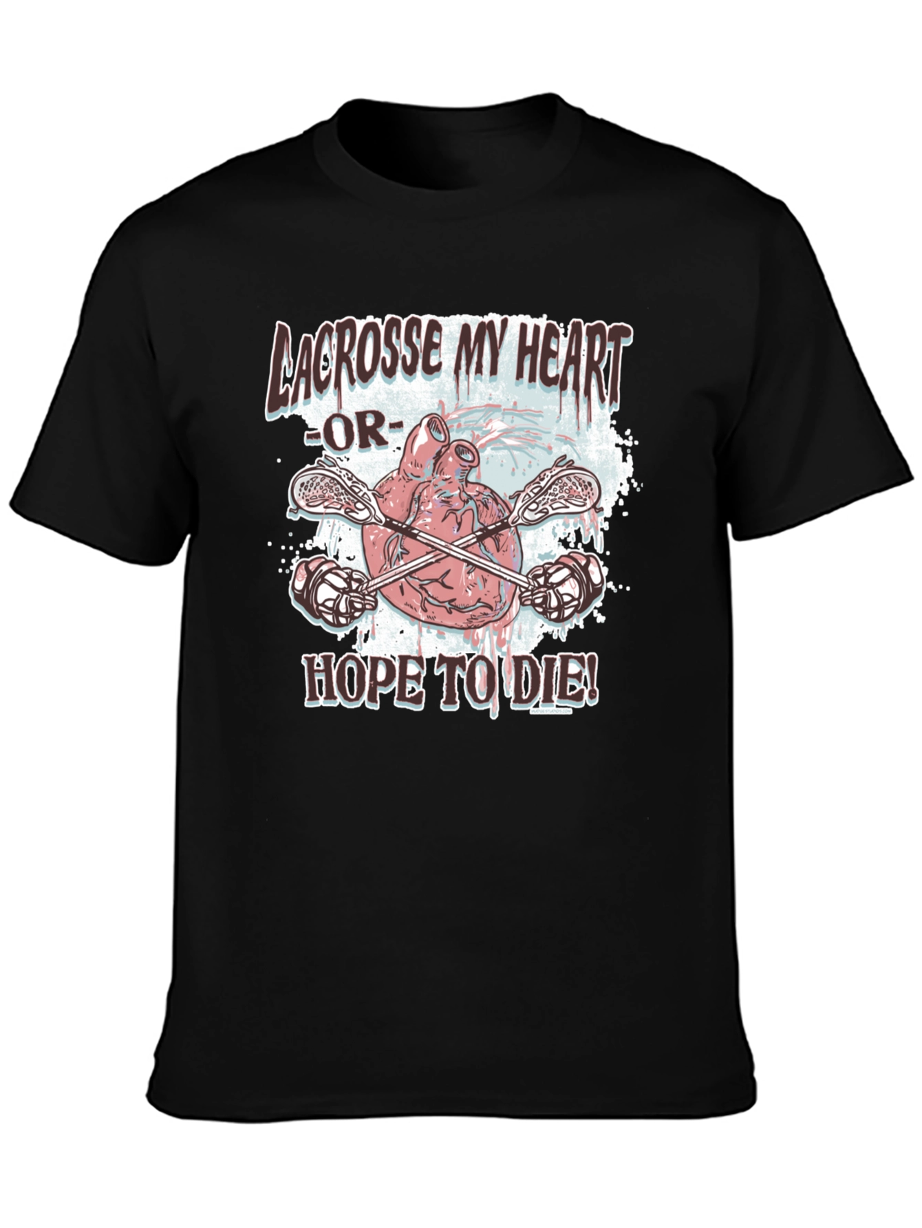 Lacrosse My Heart Graphic T-Shirt