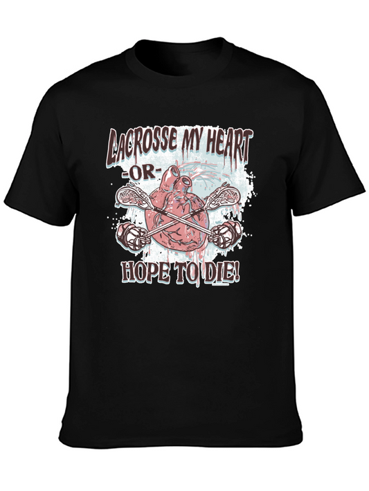 Lacrosse My Heart Graphic T-Shirt