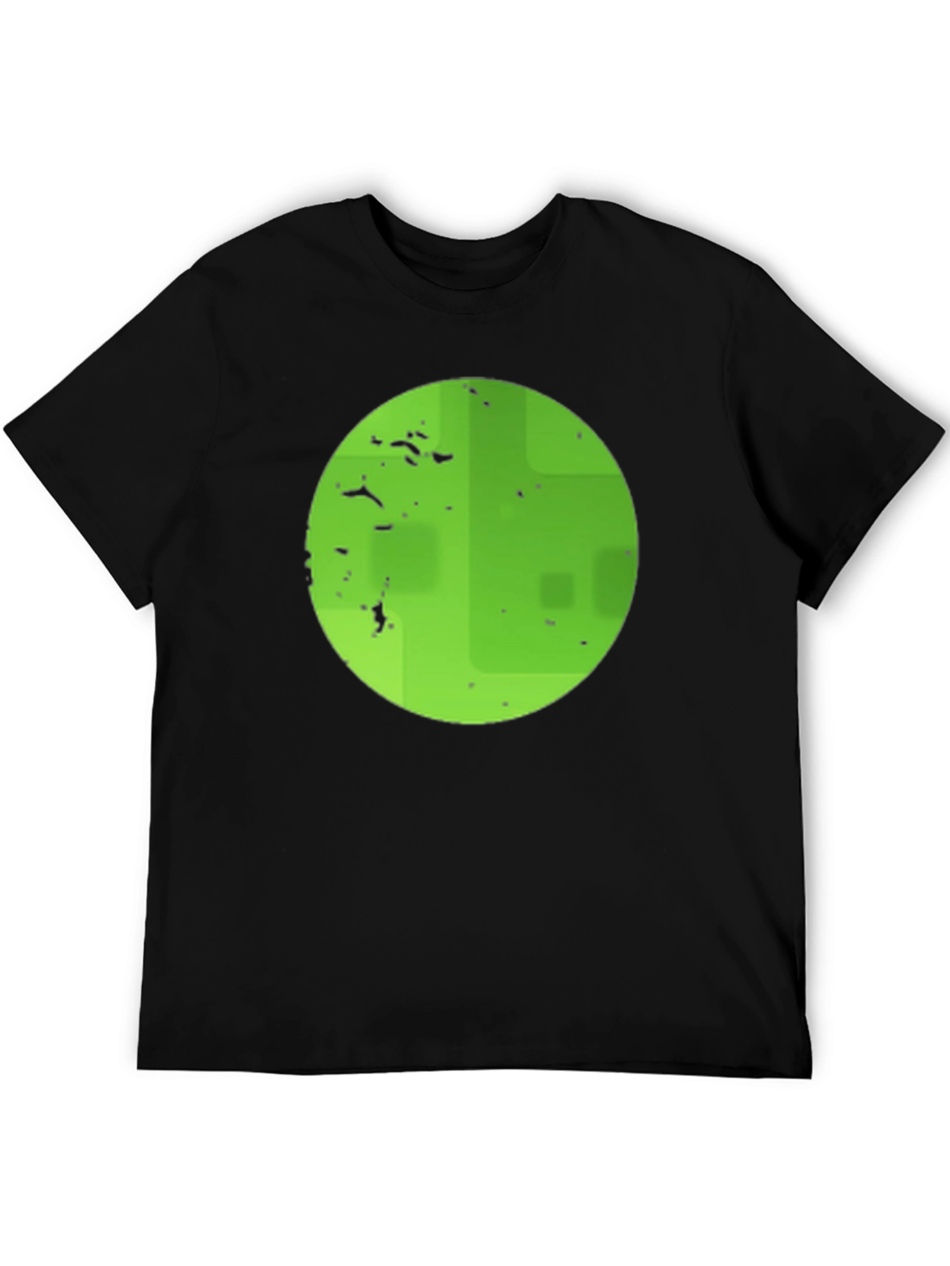 Green Target Graphic Black T-Shirt