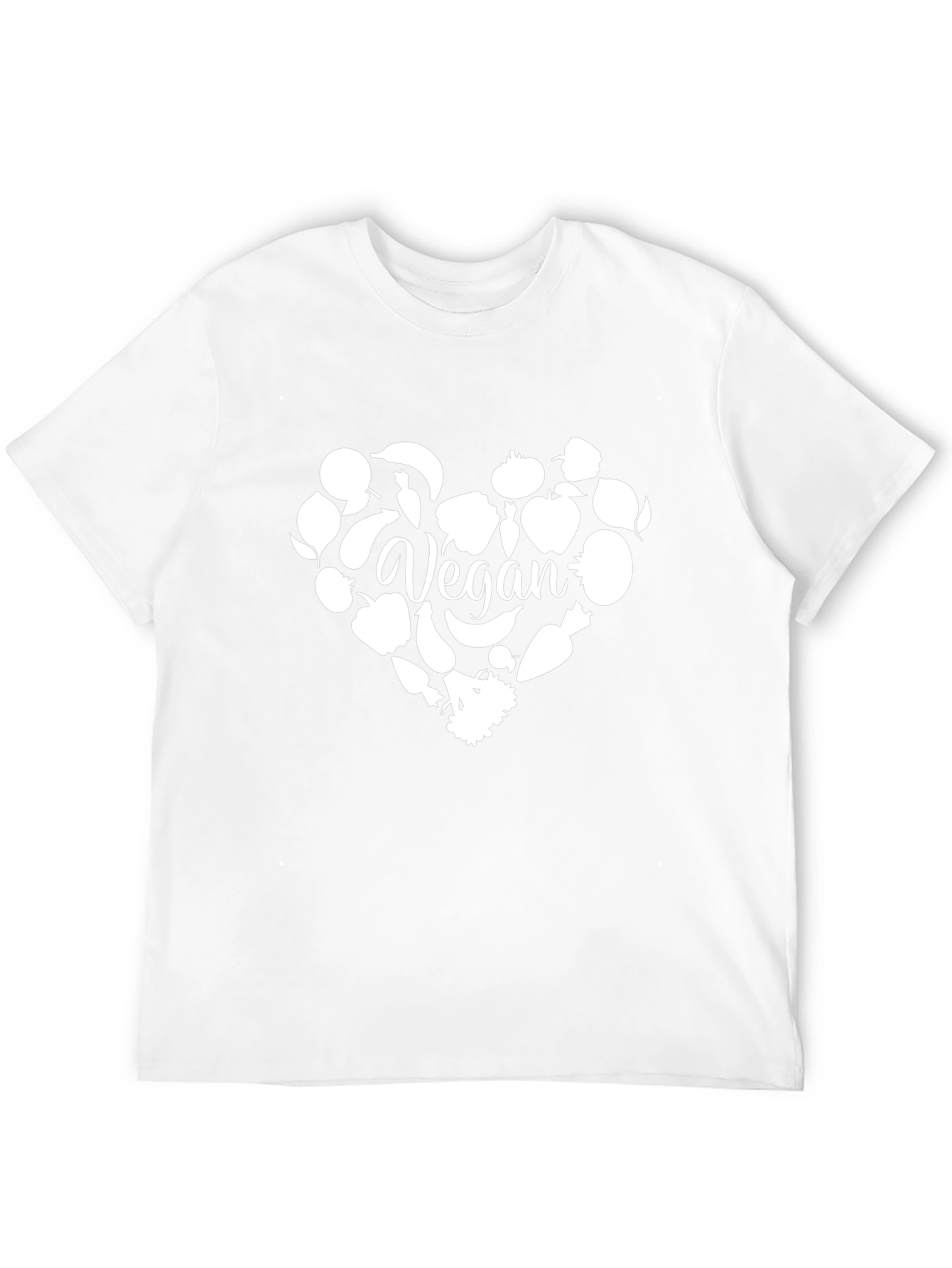 Vegan Heart Graphic T-Shirt - Black Cotton Tee