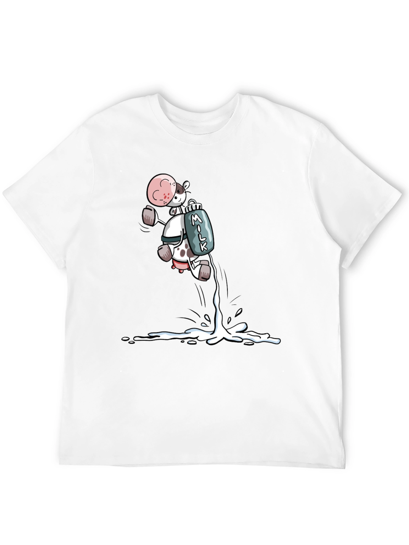 Cartoon Cow Milk T-Shirt