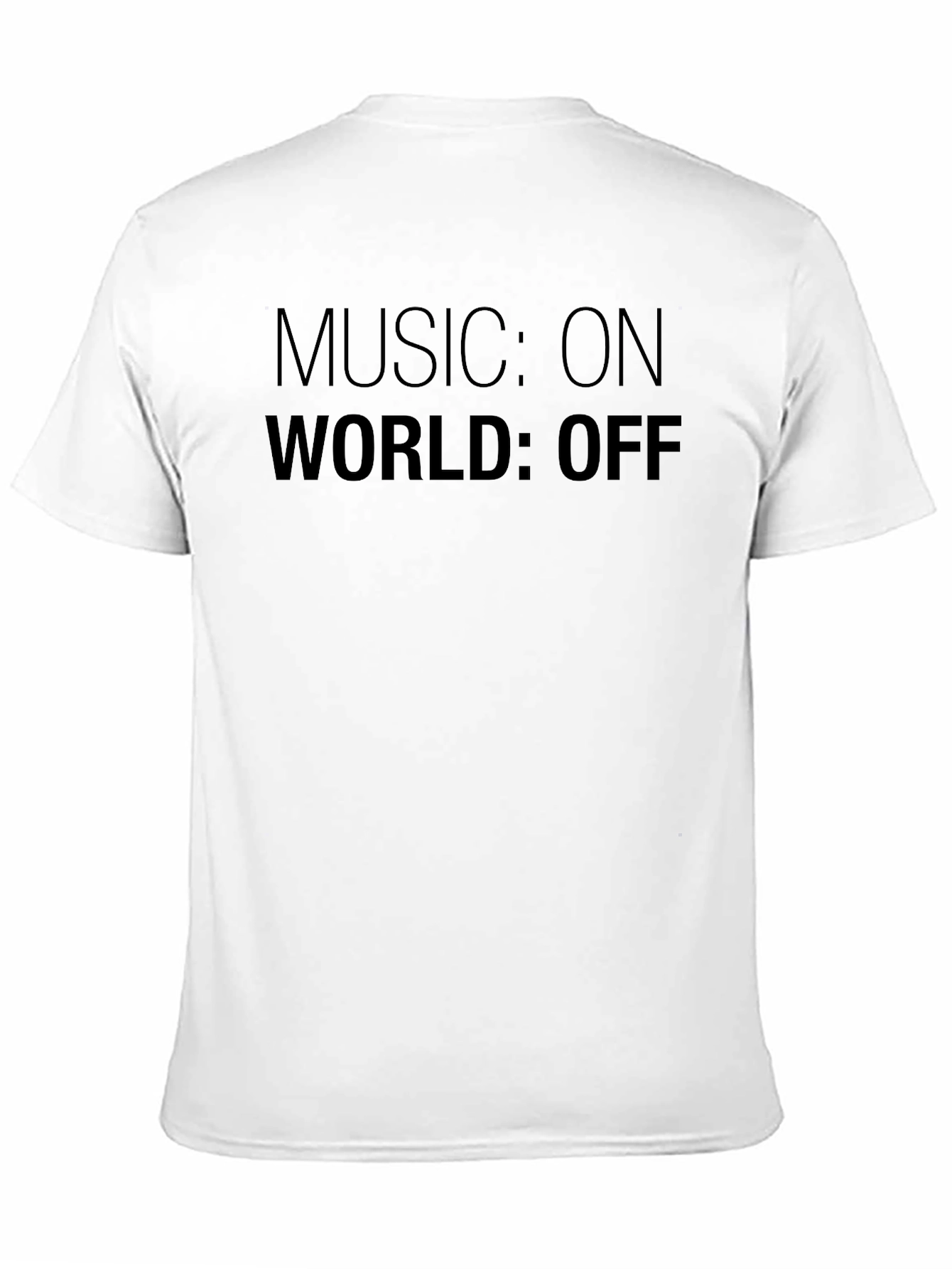 Music On World Off Black Graphic T-Shirt