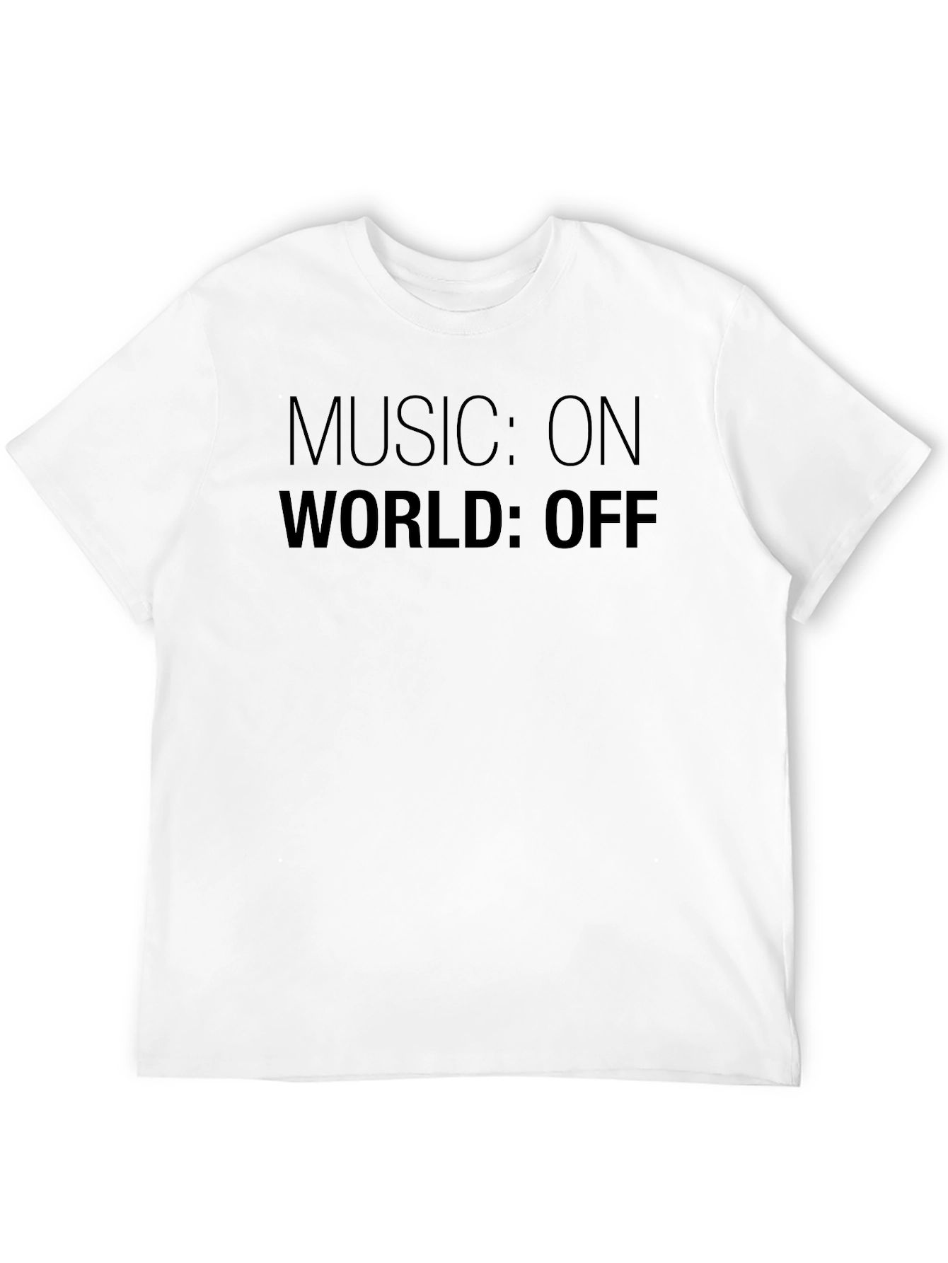 Music On World Off Black Graphic T-Shirt